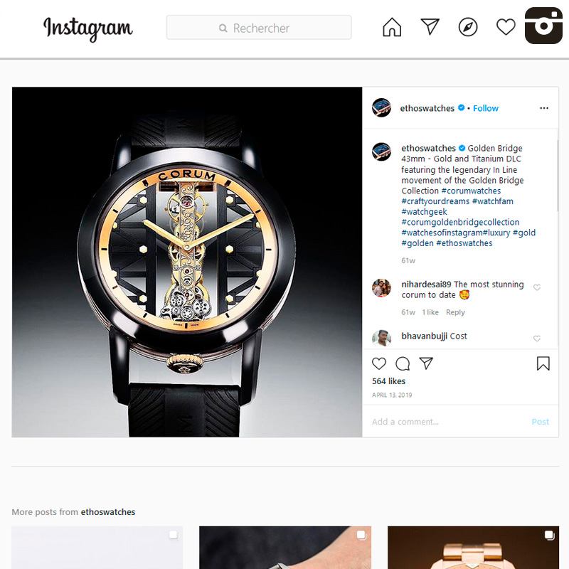 Watch : Golden Bridge, 43 ( 43mm - Gold and Titanium DLC featuring the legendary In&hellip; )