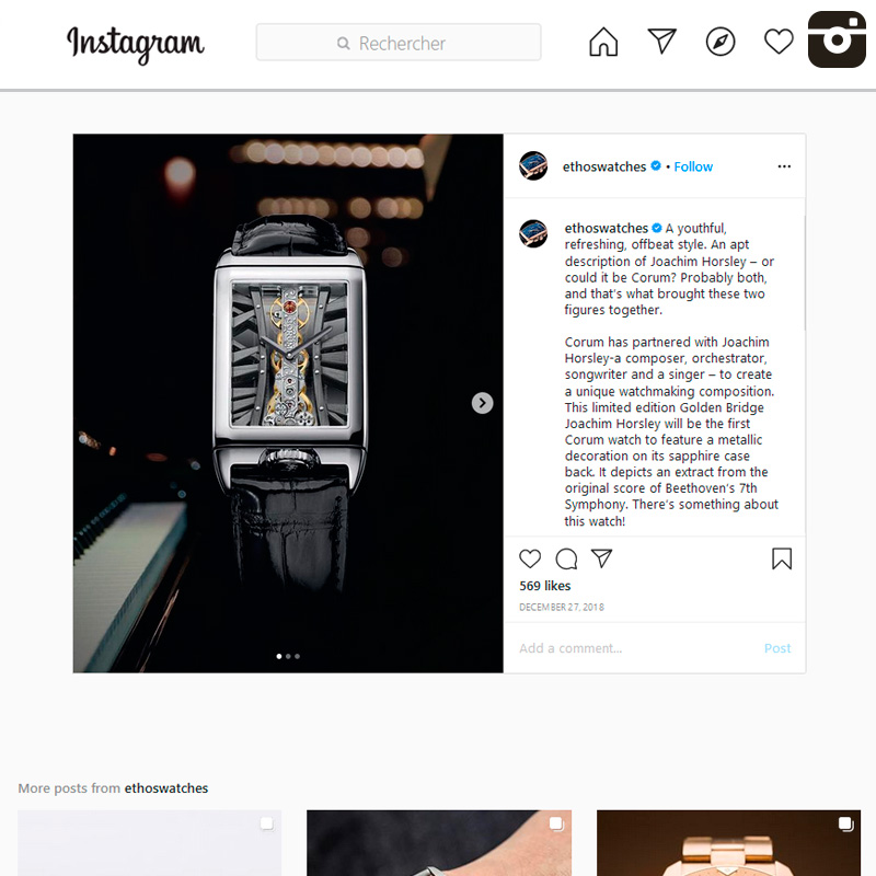 Watch : Golden Bridge, Rectangle ( Corum has partnered with Joachim Horsley-a composer, orchestrator, songwriter and&hellip; )