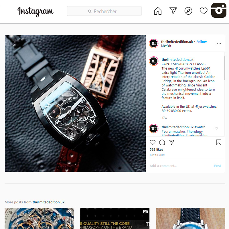 Watch : Lab, 01 ( Contemporary & Classic The new @corumwatches Lab01 extra light Titanium&hellip; )