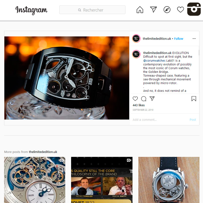 Watch : Lab, 01 ( EVOLUTION Difficult to spot at first sight, but the @corumwatches&hellip; )