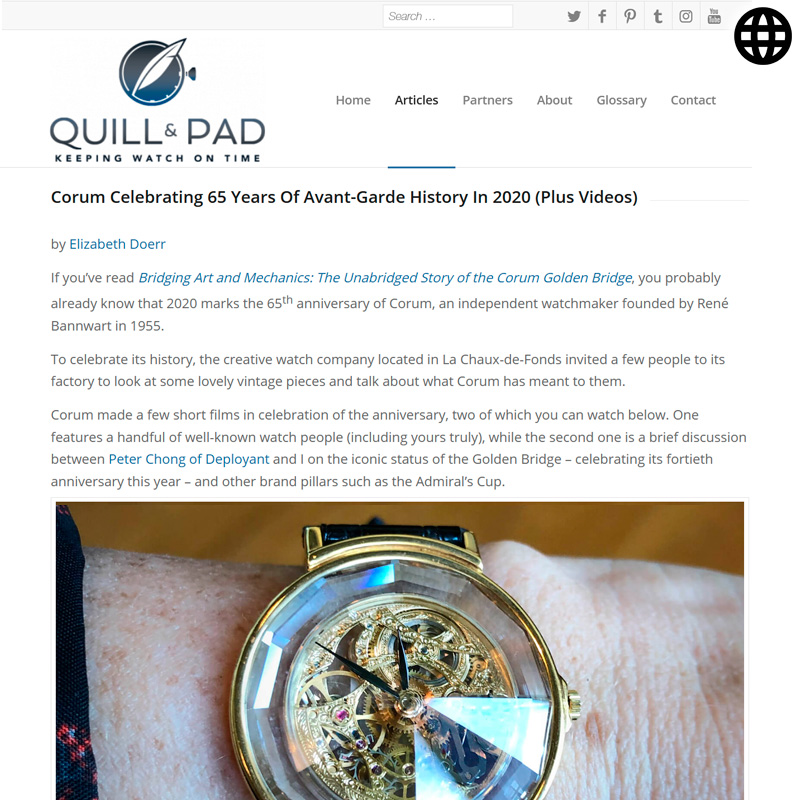 Watch : Heritage, Coin ( Corum Celebrating 65 Years Of Avant Garde History In 2020&hellip; )